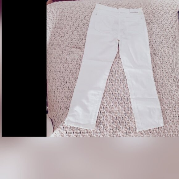 Vintage Premium CAMBIO "Norah" Comfy White Straight Jeans - Picture 12 of 16